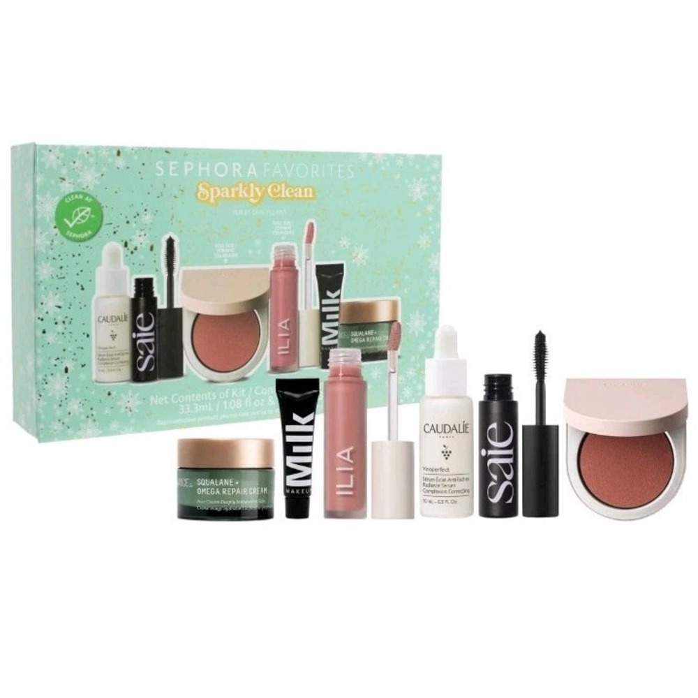 Sephora‎ Favorites Sparkly Clean Holiday Makeup Skincare Kit